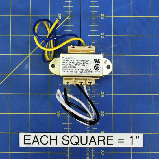 Honeywell AT120B1028 20Va Control Transformer 120V 60Hz 9-Inch Primary & Secondary Leadwires Foot Mount